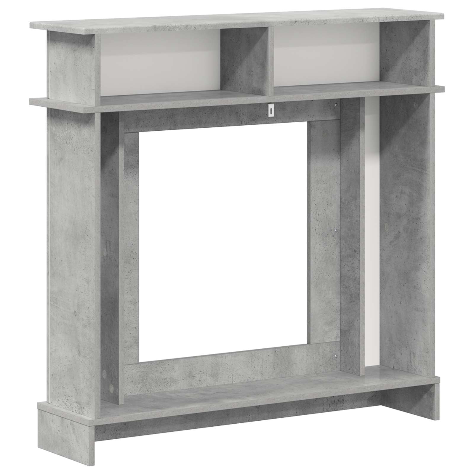 Haardomlijsting Betongrijs 102 x 26 x 100 cm Bewerkt hout