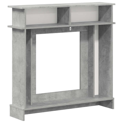Haardomlijsting Betongrijs 102 x 26 x 100 cm Bewerkt hout