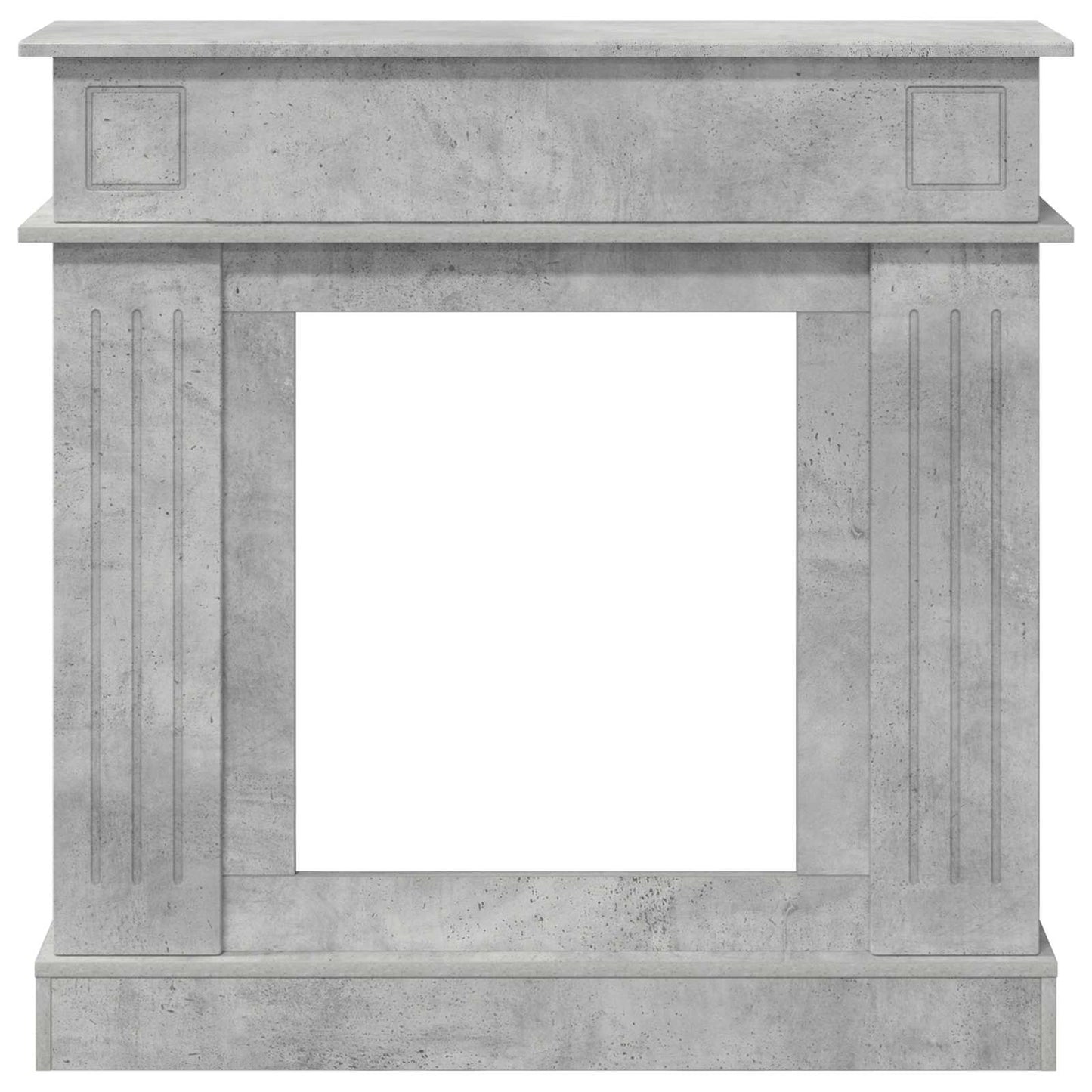 Haardomlijsting Betongrijs 102 x 26 x 100 cm Bewerkt hout