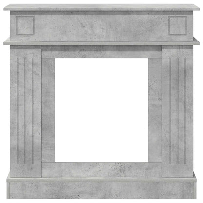 Haardomlijsting Betongrijs 102 x 26 x 100 cm Bewerkt hout