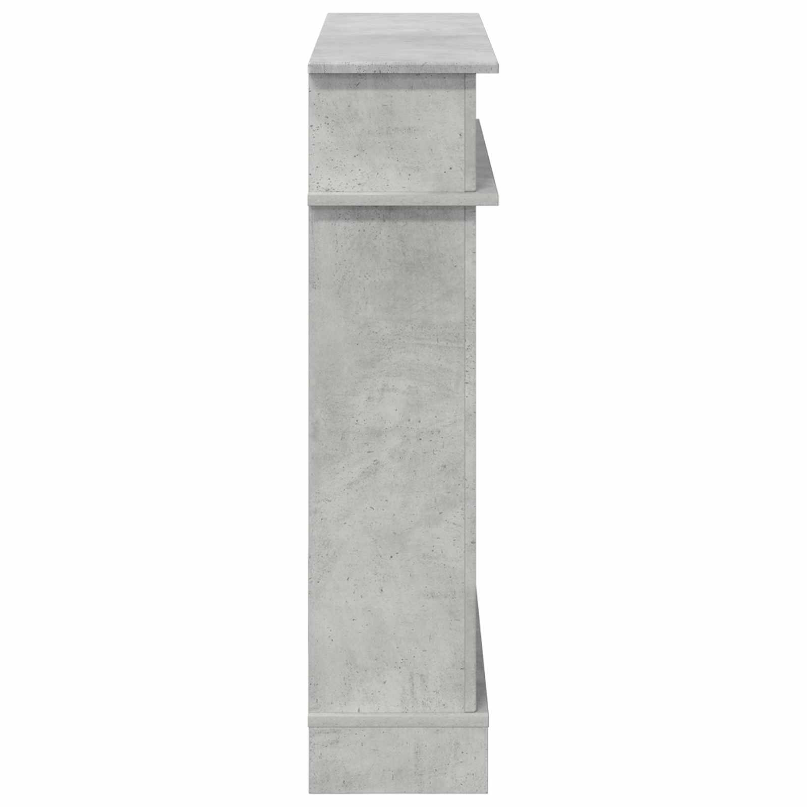 Haardomlijsting Betongrijs 102 x 26 x 100 cm Bewerkt hout