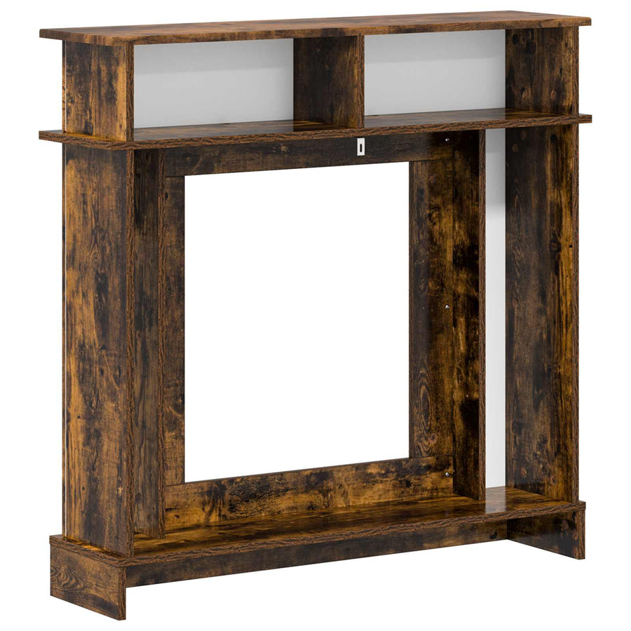 Haardomlijsting Gerookt eiken 102 x 26 x 100 cm Bewerkt hout