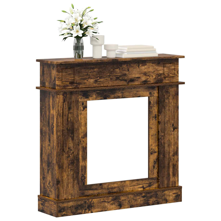 Haardomlijsting Gerookt eiken 102 x 26 x 100 cm Bewerkt hout
