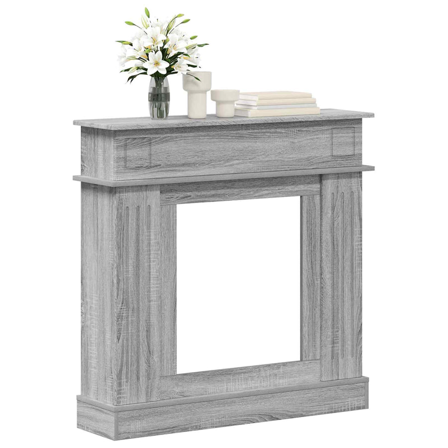 Haardomlijsting Grijs Sonoma 102 x 26 x 100 cm Bewerkt hout