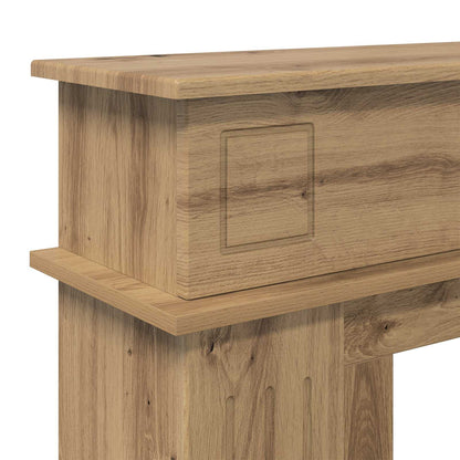 Haardomlijsting Artisanaal eiken 102 x 26 x 100 cm Bewerkt hout