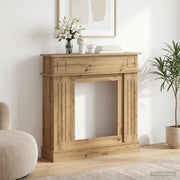 Haardomlijsting 102x26x100 cm bewerkt hout wit