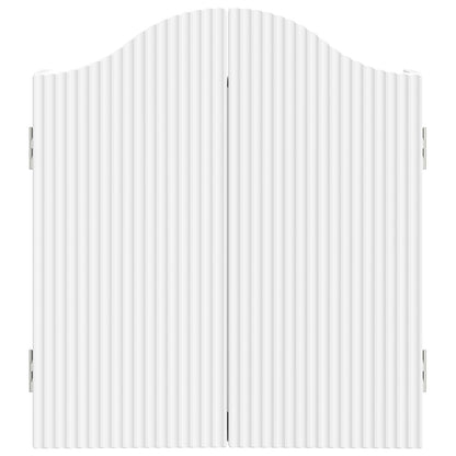 Dartbord Kabinet Wit 56 x 12 x 63 cm Bewerkt hout