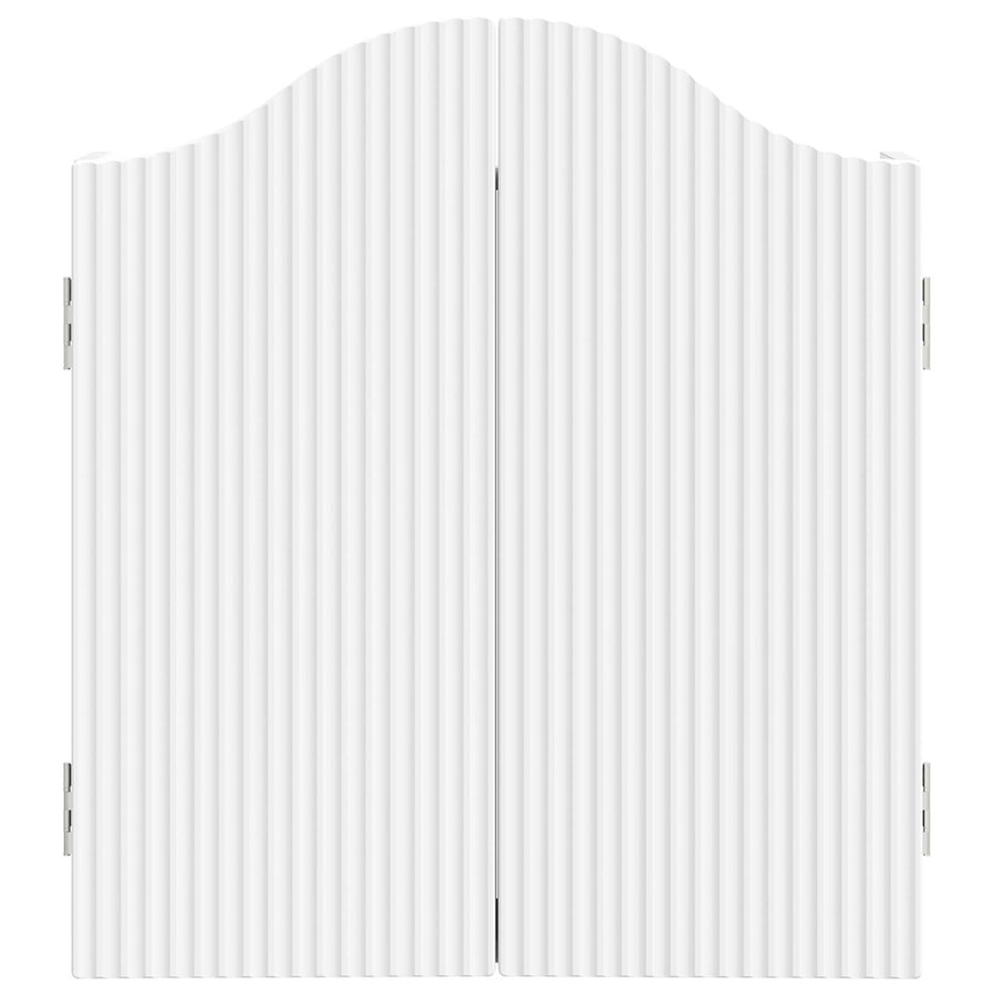 Dartbord Kabinet Wit 56 x 12 x 63 cm Bewerkt hout