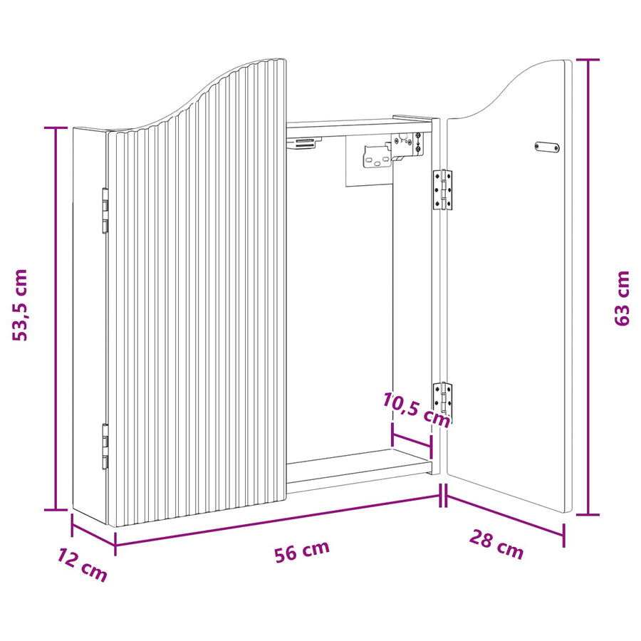Dartbord Kabinet Wit 56 x 12 x 63 cm Bewerkt hout