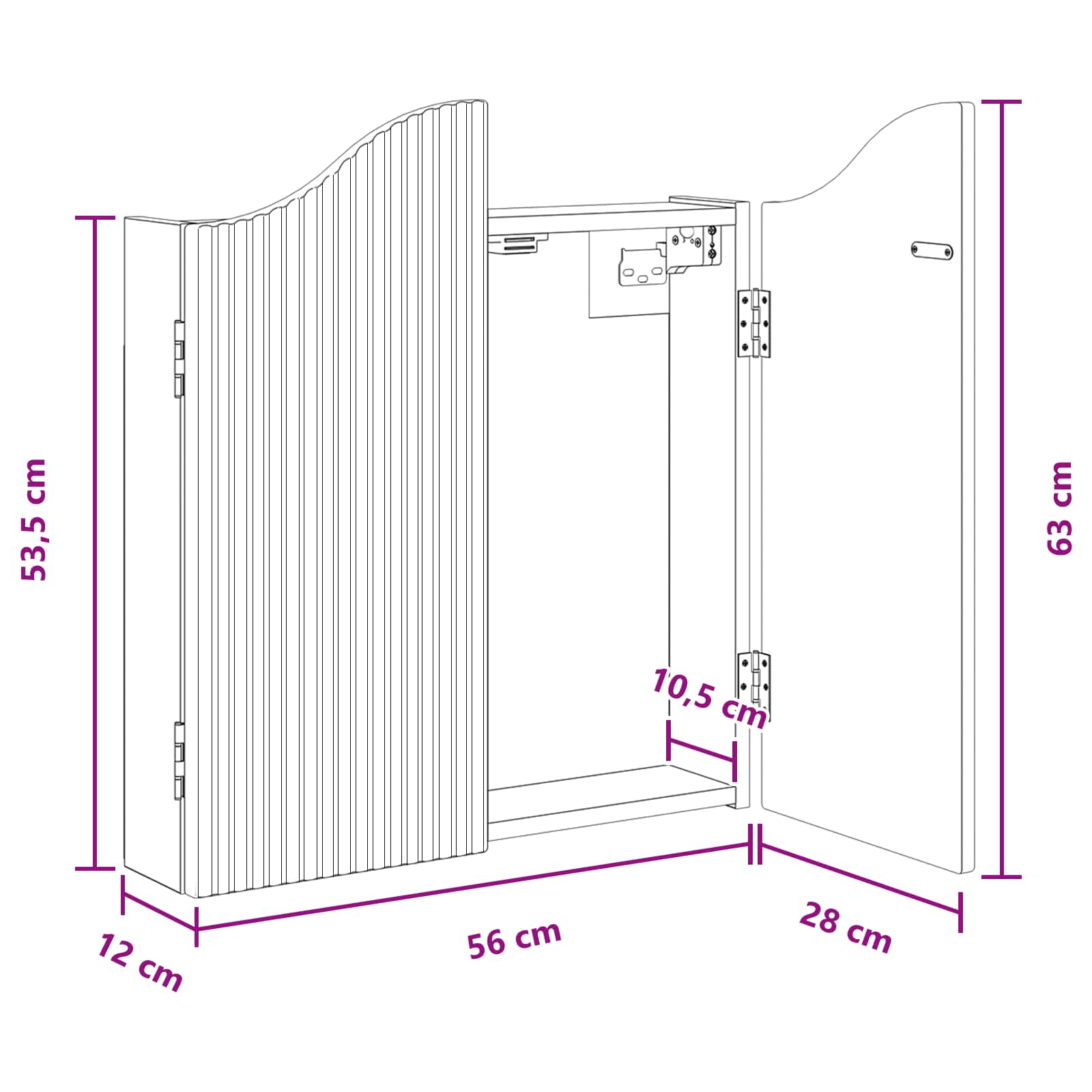Dartbord Kabinet Zwart 56 x 12 x 63 cm Bewerkt hout