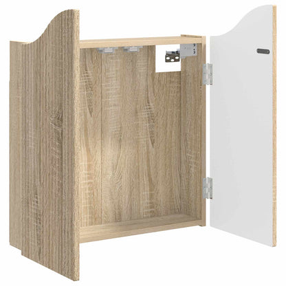 Dartbord Kabinet Sonoma Eiken 56 x 12 x 63 cm Bewerkt hout