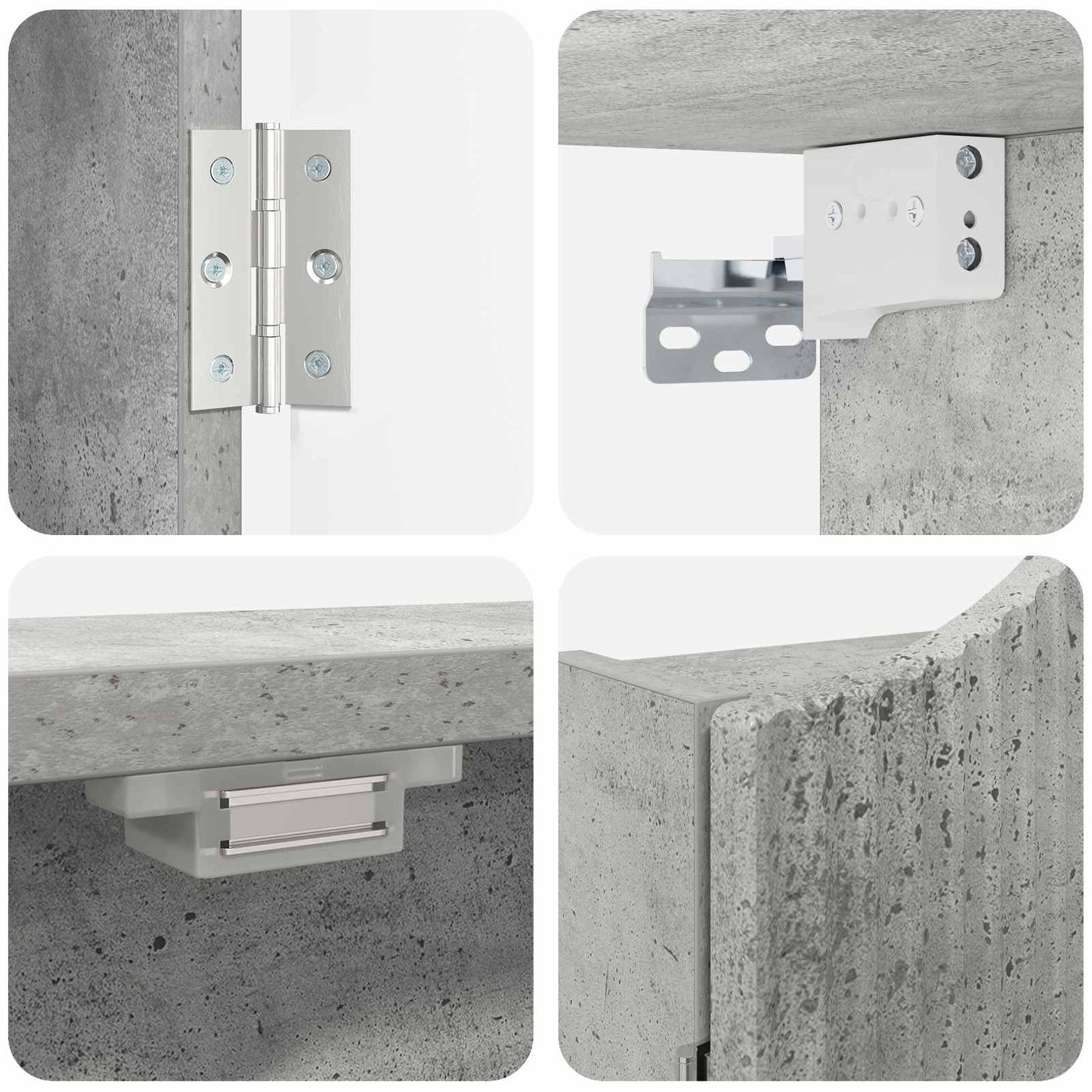 Dartbord Kabinet Betongrijs 56 x 12 x 63 cm Bewerkt hout