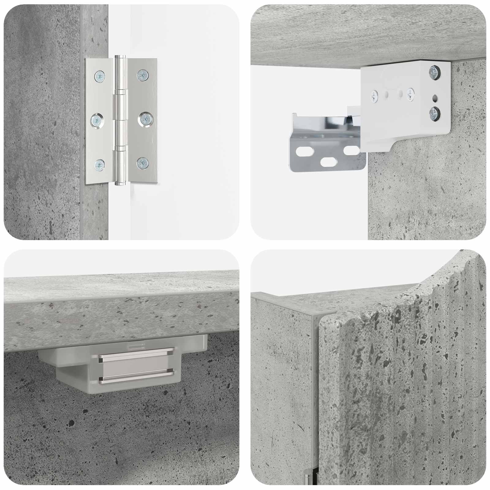 Dartbord Kabinet Betongrijs 56 x 12 x 63 cm Bewerkt hout