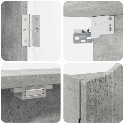 Dartbord Kabinet Betongrijs 56 x 12 x 63 cm Bewerkt hout