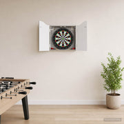 Dartbordkast betongrijs 56x12x63 cm bewerkt hout