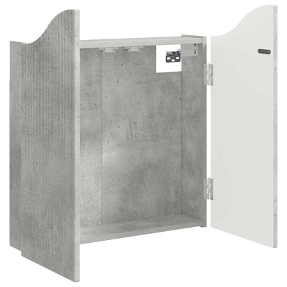 Dartbord Kabinet Betongrijs 56 x 12 x 63 cm Bewerkt hout