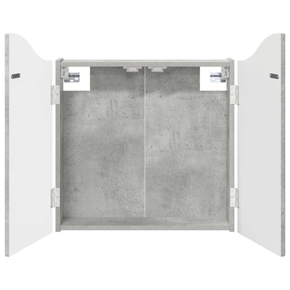 Dartbord Kabinet Betongrijs 56 x 12 x 63 cm Bewerkt hout