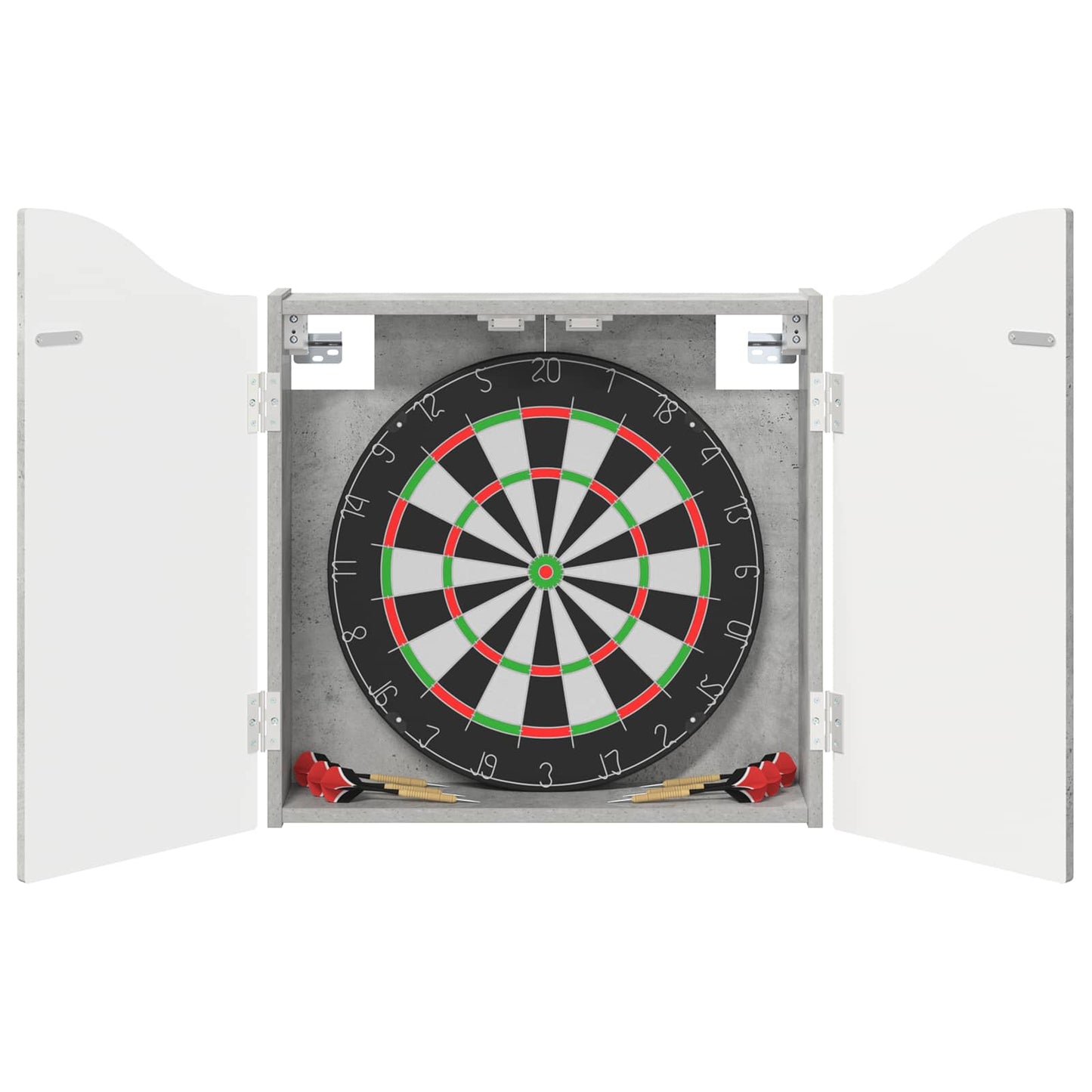 Dartbord Kabinet Betongrijs 56 x 12 x 63 cm Bewerkt hout