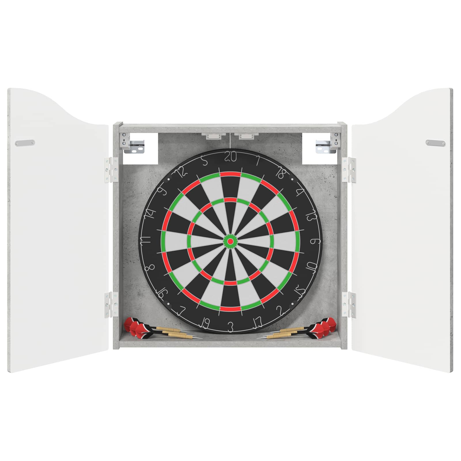 Dartbord Kabinet Betongrijs 56 x 12 x 63 cm Bewerkt hout