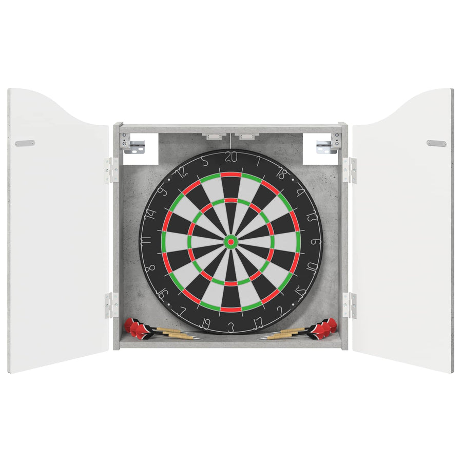 Dartbord Kabinet Betongrijs 56 x 12 x 63 cm Bewerkt hout