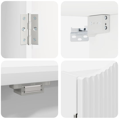 Dartbord Kabinet Hoogglans Wit 56 x 12 x 63 cm Bewerkt hout
