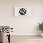 Dartbordkast hoogglans wit 56x12x63 cm