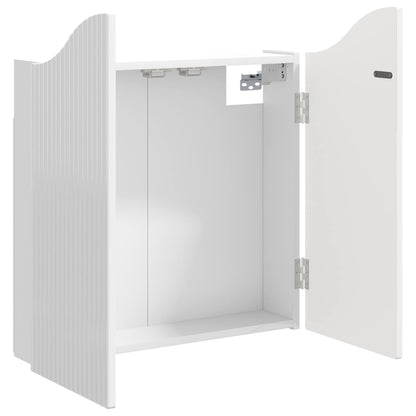 Dartbord Kabinet Hoogglans Wit 56 x 12 x 63 cm Bewerkt hout
