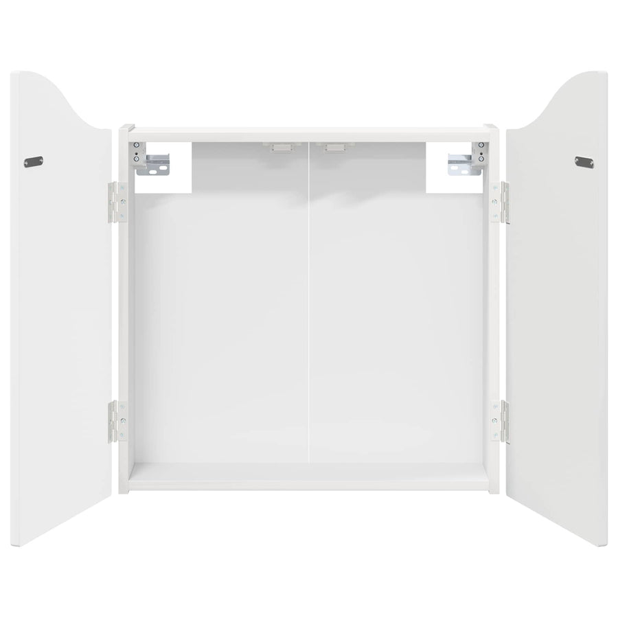 Dartbord Kabinet Hoogglans Wit 56 x 12 x 63 cm Bewerkt hout