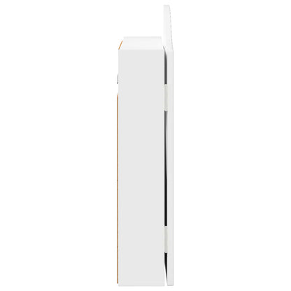 Dartbord Kabinet Hoogglans Wit 56 x 12 x 63 cm Bewerkt hout