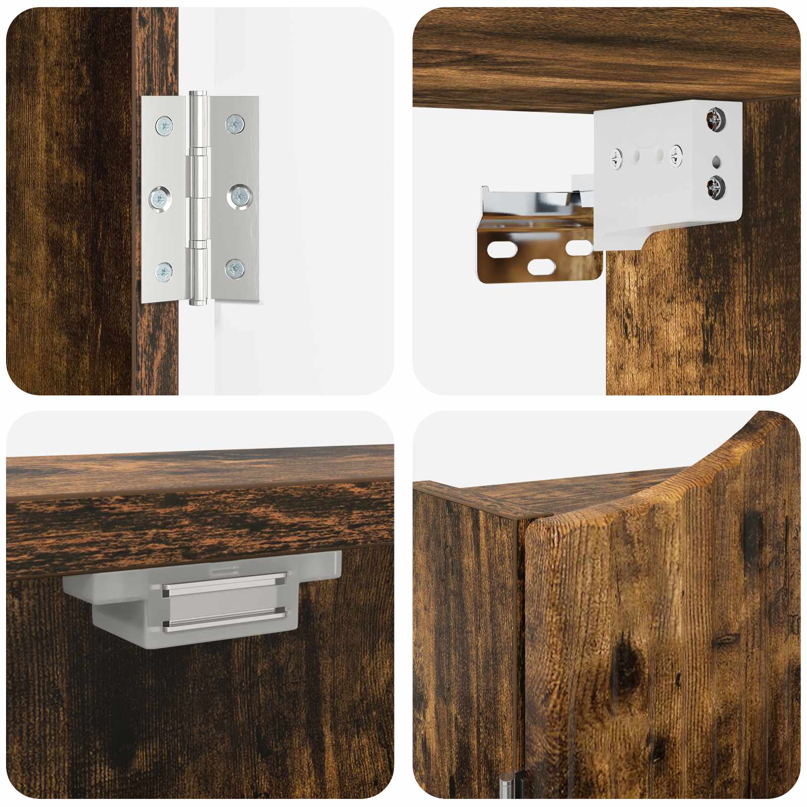 Dartbord Kabinet Gerookt eiken 56 x 12 x 63 cm Bewerkt hout