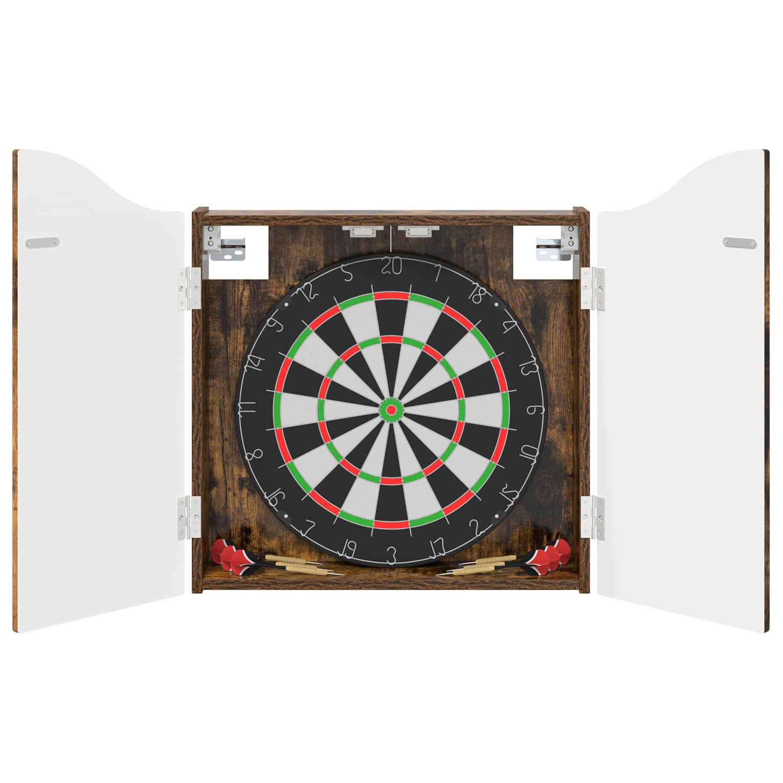 Dartbord Kabinet Gerookt eiken 56 x 12 x 63 cm Bewerkt hout