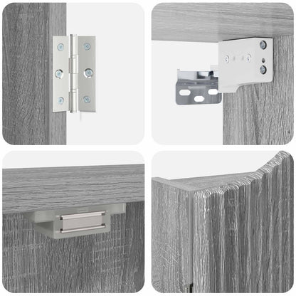 Dartbord Kabinet Grijs Sonoma 56 x 12 x 63 cm Bewerkt hout