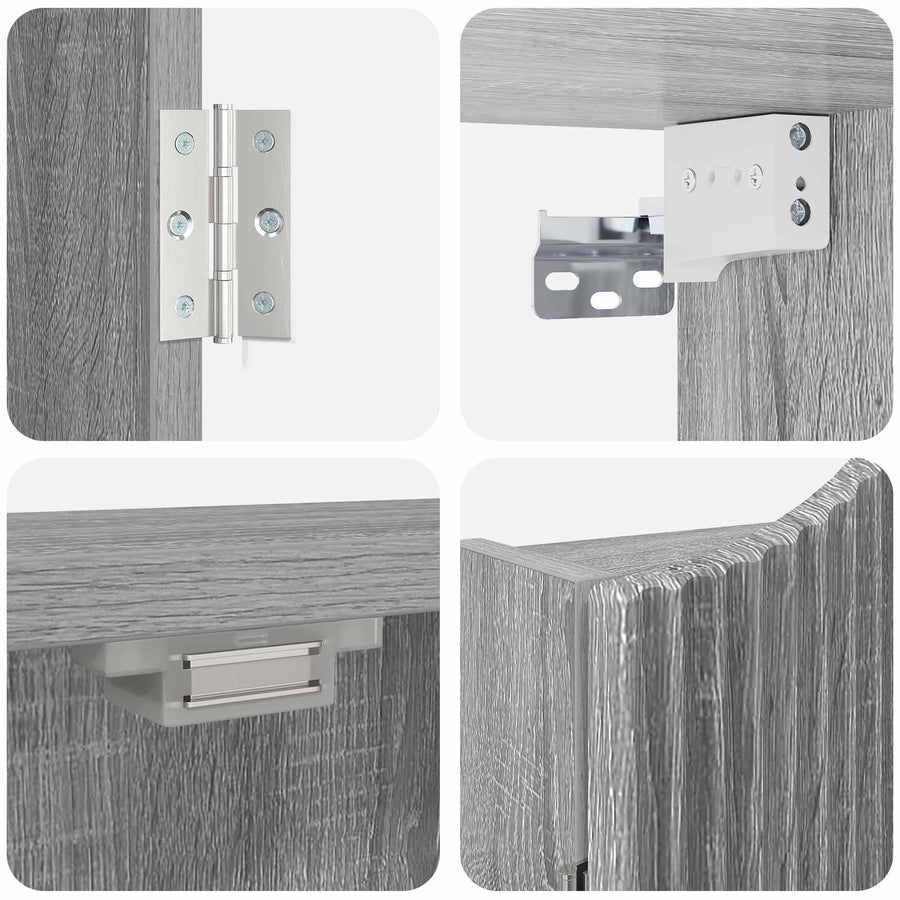 Dartbord Kabinet Grijs Sonoma 56 x 12 x 63 cm Bewerkt hout