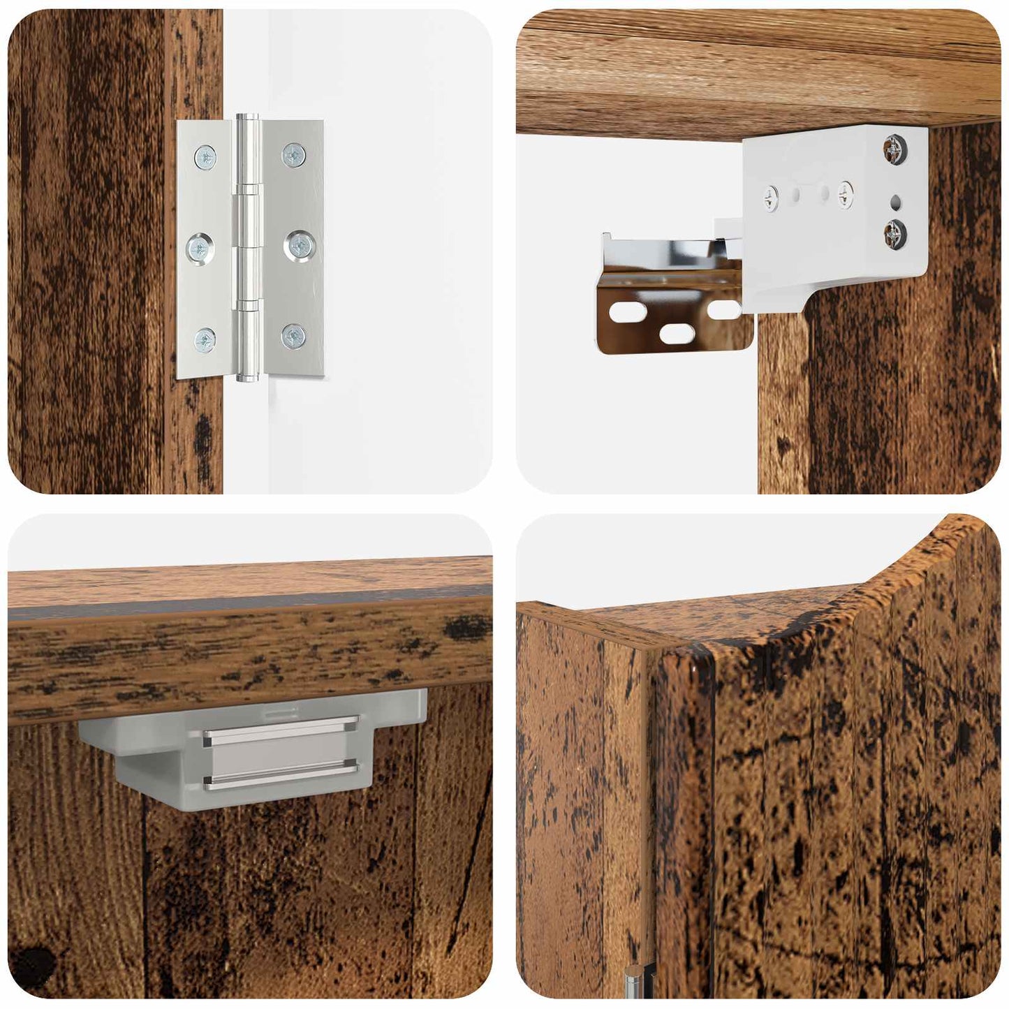 Dartbord Kabinet Oud hout 56 x 12 x 63 cm Bewerkt hout