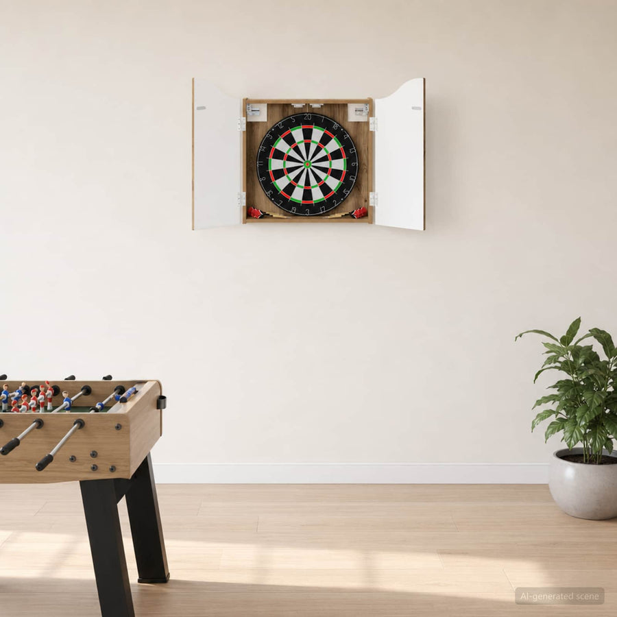 Dartbord Kabinet Artisanaal eiken 56 x 12 x 63 cm Bewerkt hout
