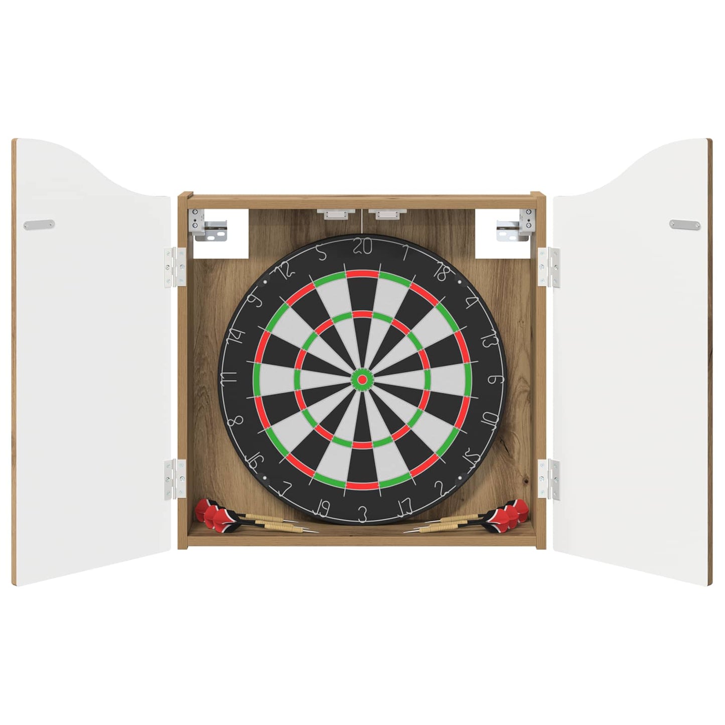 Dartbord Kabinet Artisanaal eiken 56 x 12 x 63 cm Bewerkt hout