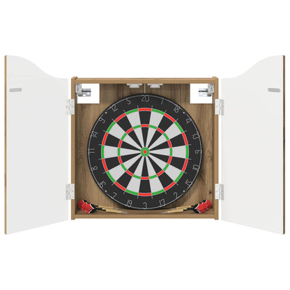 Dartbord Kabinet Artisanaal eiken 56 x 12 x 63 cm Bewerkt hout
