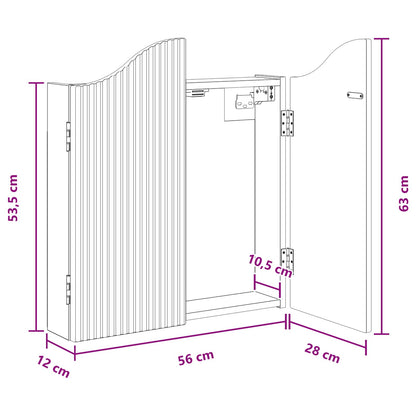 Dartbord Kabinet Artisanaal eiken 56 x 12 x 63 cm Bewerkt hout