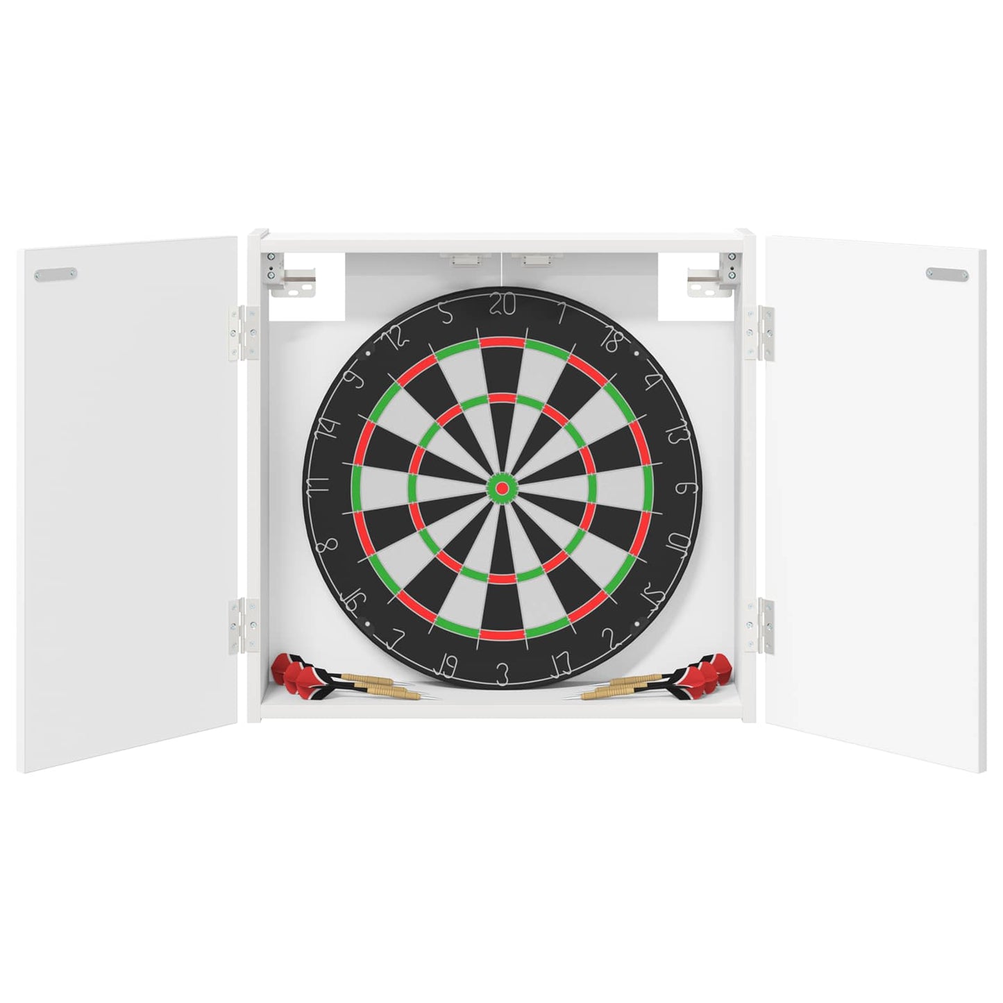 Dartbord Kabinet Wit 56 x 12 x 53,5 cm Bewerkt hout
