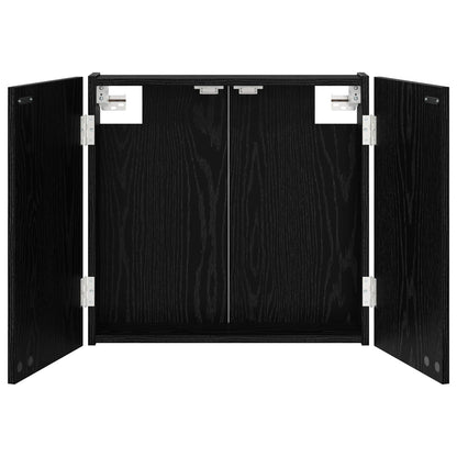 Dartbord Kabinet Zwart eiken 56 x 12 x 53,5 cm Bewerkt hout