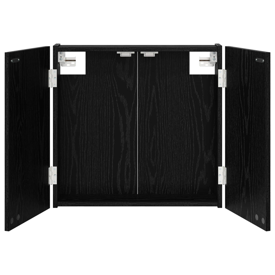 Dartbord Kabinet Zwart eiken 56 x 12 x 53,5 cm Bewerkt hout