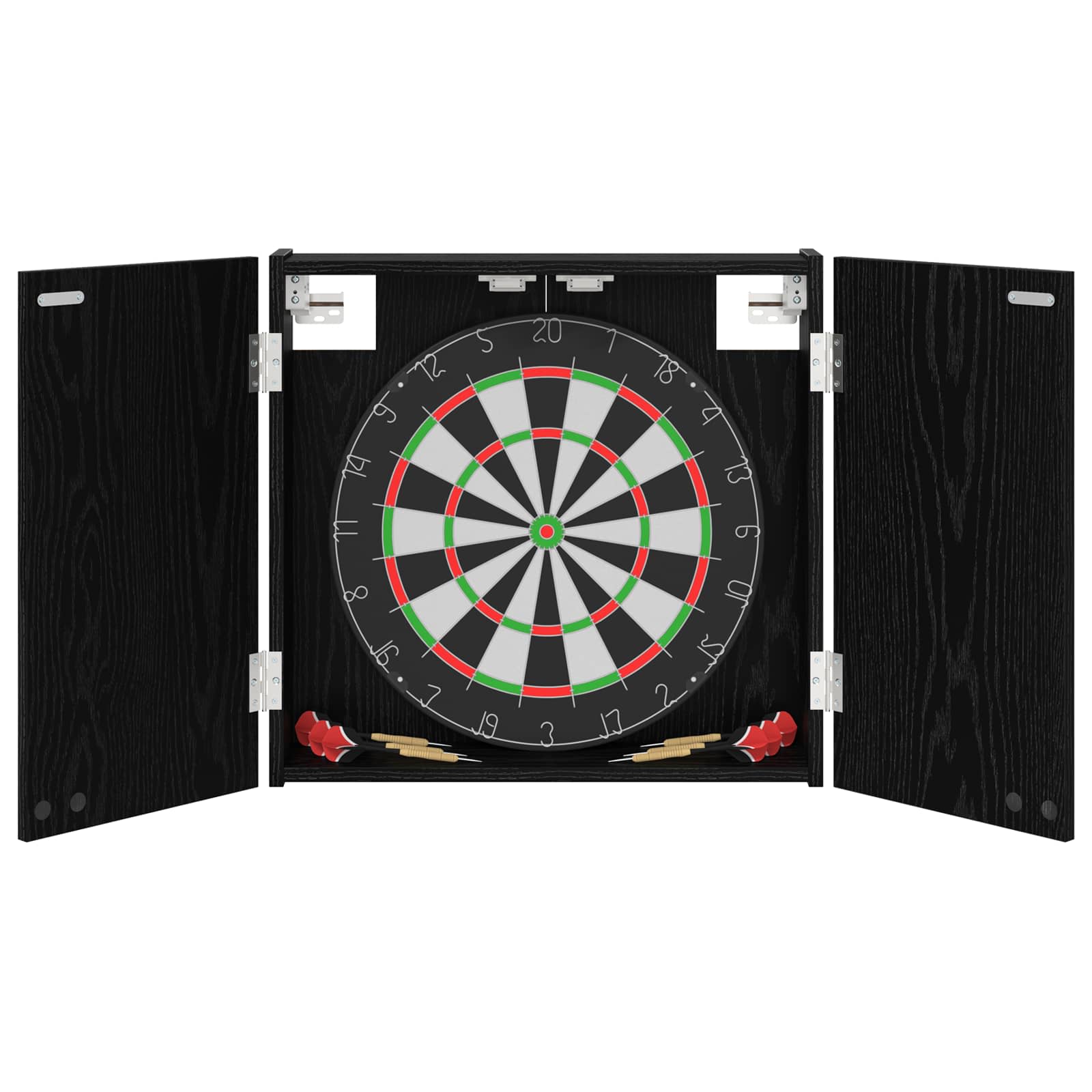 Dartbord Kabinet Zwart eiken 56 x 12 x 53,5 cm Bewerkt hout