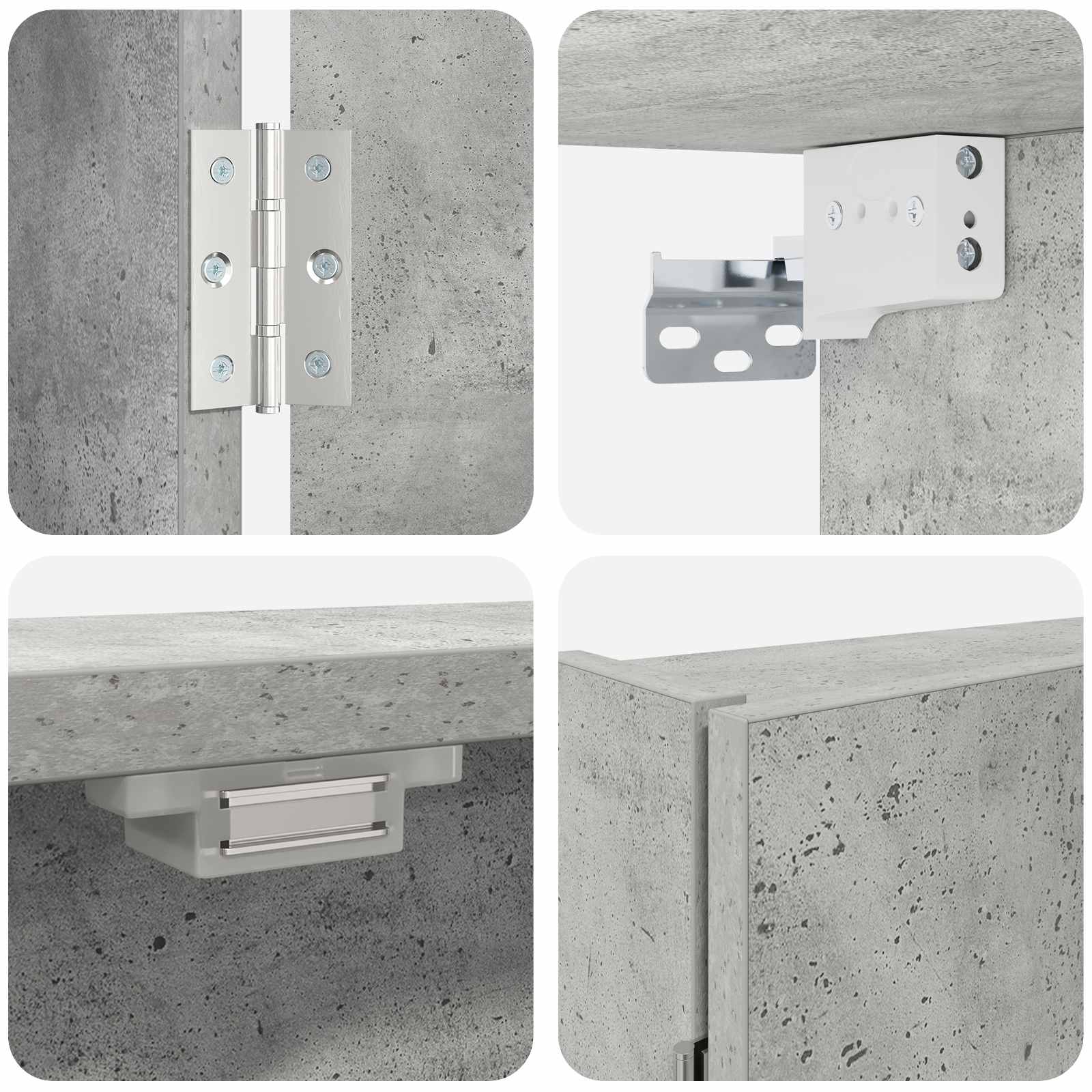 Dartbord Kabinet Betongrijs 56 x 12 x 53,5 cm Bewerkt hout