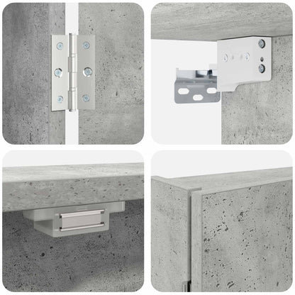 Dartbord Kabinet Betongrijs 56 x 12 x 53,5 cm Bewerkt hout