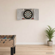 Dartbord kabinet 56x12x53,5 cm bewerkt hout betongrijs