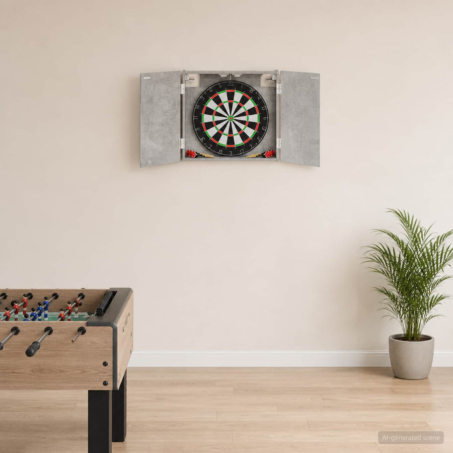 Dartbord Kabinet Betongrijs 56 x 12 x 53,5 cm Bewerkt hout