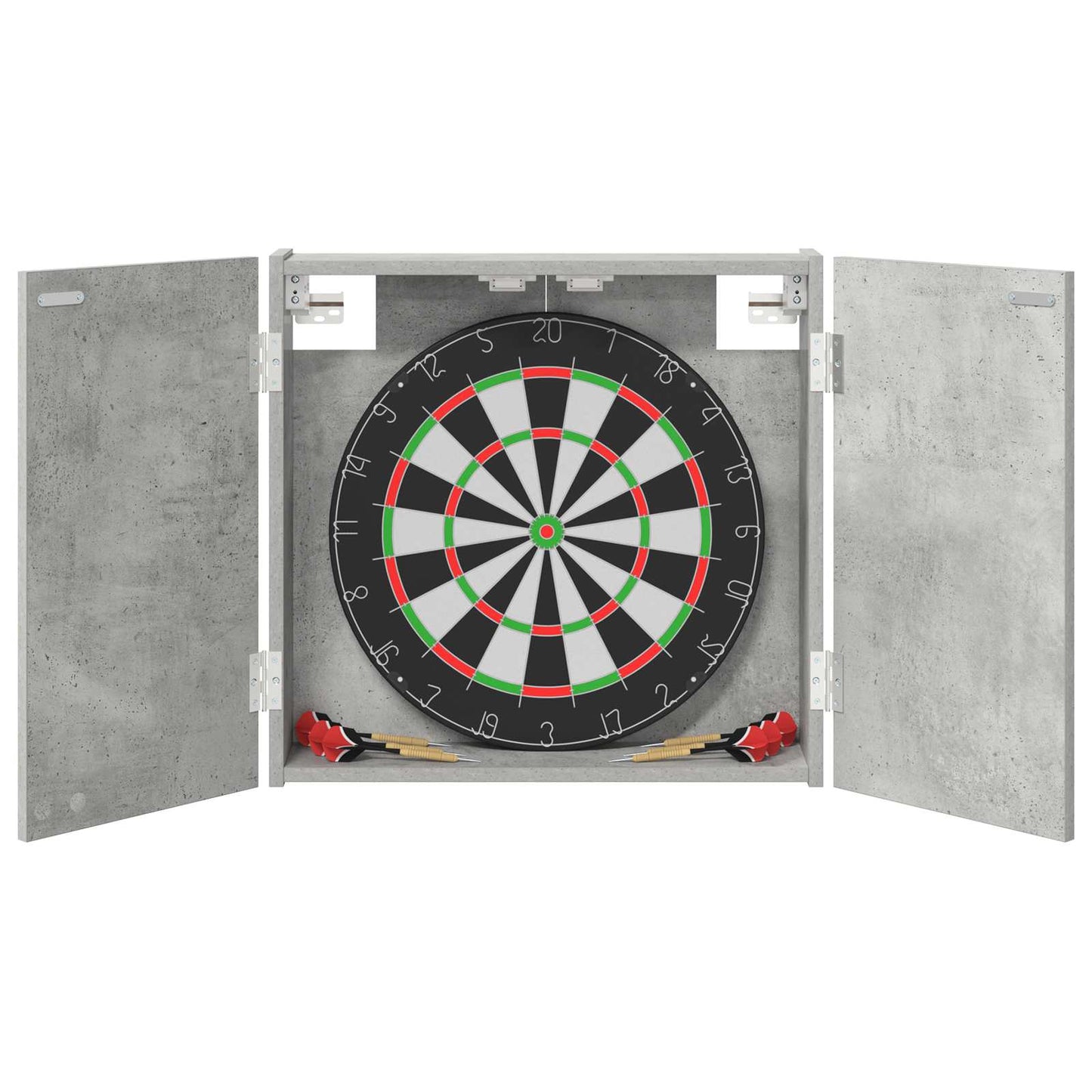 Dartbord Kabinet Betongrijs 56 x 12 x 53,5 cm Bewerkt hout
