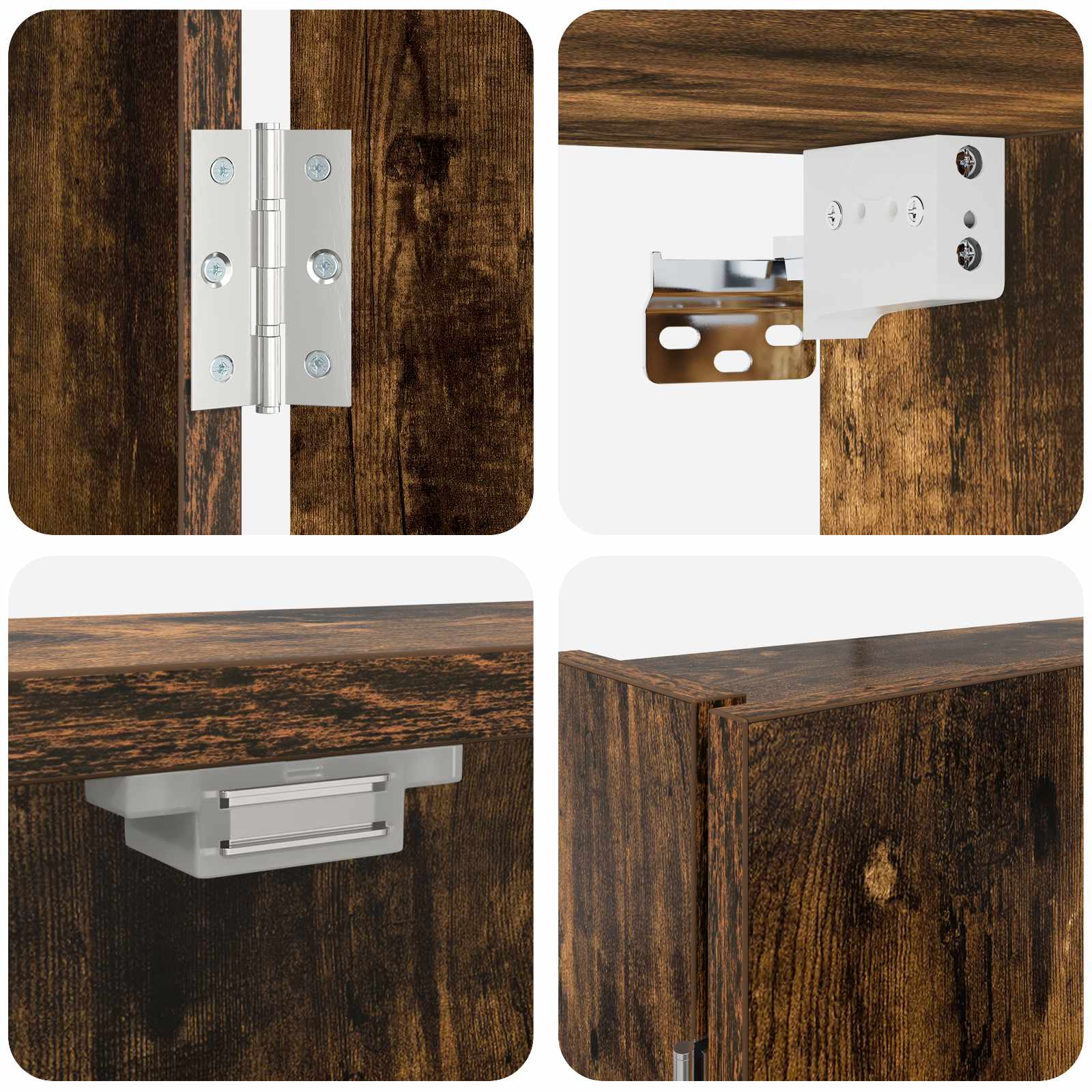 Dartbord Kabinet Gerookt eiken 56 x 12 x 53,5 cm Bewerkt hout