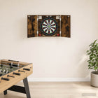 Dartbord Kabinet Gerookt eiken 56 x 12 x 53,5 cm Bewerkt hout