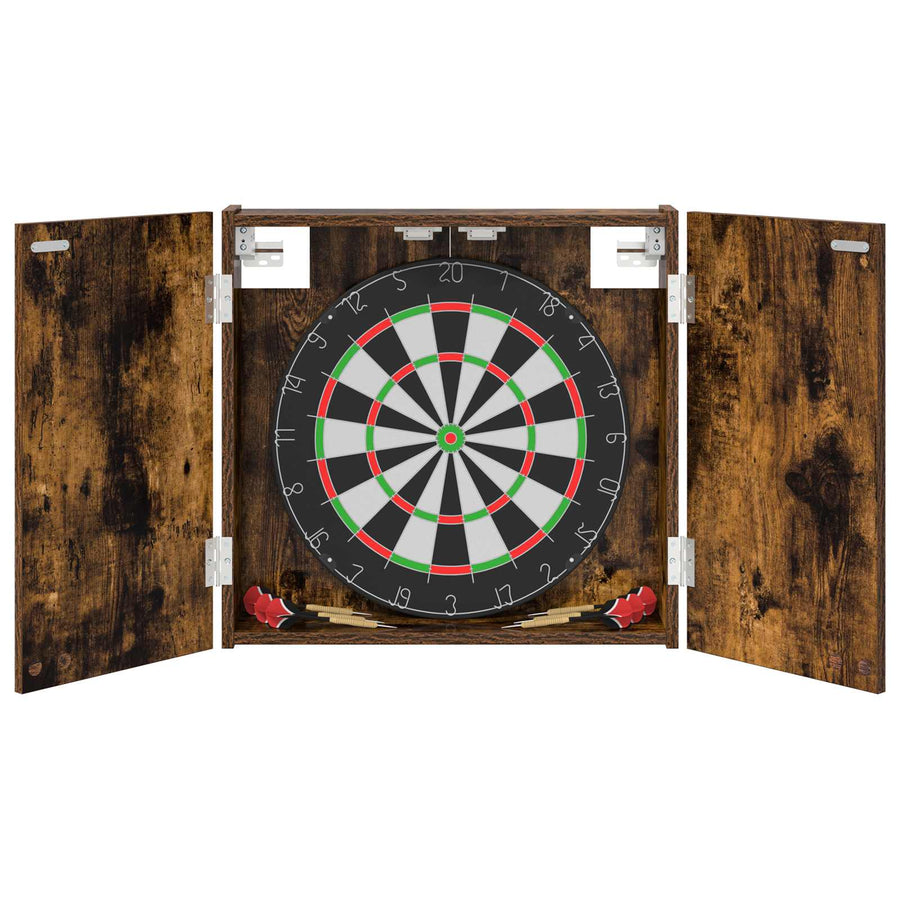 Dartbord Kabinet Gerookt eiken 56 x 12 x 53,5 cm Bewerkt hout